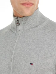 Tommy Hilfiger Cardigan PIMA ORG CTN CASHMERE ZIP THRU grau/light grau heather