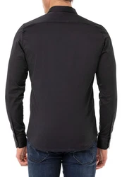 RedBridge Businesshemd Klassischer Stil Elegant Dunkelblau/Schwarz