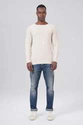 Miracle of Denim Strickpullover Men Pullover Weiß/Creme/Beige/Khaki