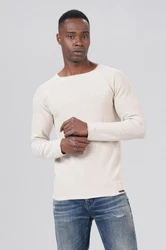 Miracle of Denim Strickpullover Men Pullover Weiß/Creme/Beige/Khaki
