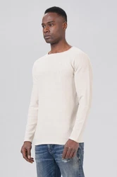 Miracle of Denim Strickpullover Men Pullover Weiß/Creme/Beige/Khaki