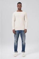 Miracle of Denim Strickpullover Men Pullover Weiß/Creme/Beige/Khaki