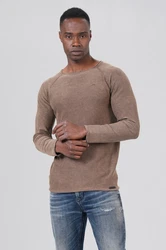Miracle of Denim Strickpullover Men Pullover Beige/Khaki/Braun/Schwarz