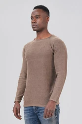 Miracle of Denim Strickpullover Men Pullover Beige/Khaki/Braun/Schwarz