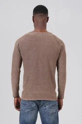 Miracle of Denim Strickpullover Men Pullover Beige/Khaki/Braun/Schwarz