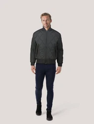 BOSS Steppjacke OSTRONG Schwarz/Dunkelgrau/Grau