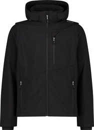 Funktionsjacke MAN JACKET ZIP HOOD WITH DETACHABLE SLEEVES NERO