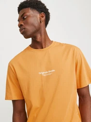 Jack & Jones T-Shirt JORVESTERBRO Orange/Gelb