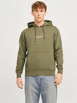 JACK & JONES Sweatshirt Hoodie JORVesterbro khaki/weiß JACK & JONES Sweatshirt Hoodie JORVesterbro khaki/weiß