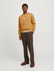Jack & Jones Sweatshirt Relaxed Fit JORVESTERBRO 6020 senf / wei