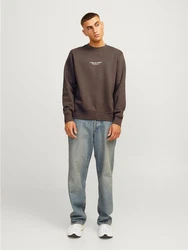 Jack & Jones Sweatshirt Relaxed Fit JORVESTERBRO 6020 Grau/Braun/Dunkelgrün/Khaki/Dunkelbraun