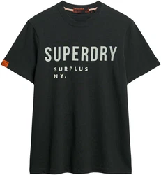 Superdry Rundhalsshirt SURPLUS GRAPHIC TSHIRT washed surplus schwarz