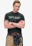 Superdry Rundhalsshirt SURPLUS GRAPHIC TSHIRT washed surplus schwarz