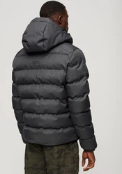 Superdry Steppjacke HOODED TWEED SPORTS PUFFER JKT grau