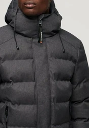 Superdry Steppjacke HOODED TWEED SPORTS PUFFER JKT grau