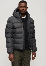 Steppjacke HOODED TWEED SPORTS PUFFER JKT
