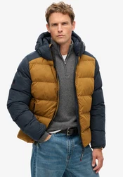 Superdry Steppjacke Hood Colour Block Sport Puffer Farbig
