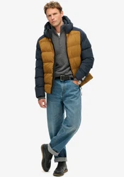 Superdry Steppjacke Hood Colour Block Sport Puffer Farbig
