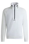 BOSS V-Ausschnitt Pullover Zartic mit Reißverschluss grün