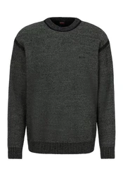 BOSS ORANGE Strickpullover Kluna Dunkelgrau/Grau/Dunkelgrün/Schwarz
