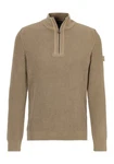 Joop Jeans Strickpullover Henrio mit Reißverschluss Braun/Khaki/Beige