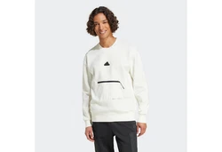 adidas Sportswear Sweatshirt CE FL CREW Weiß/Creme/Hellblau