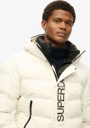 Superdry Steppjacke Hooded City Graphic Puffer Jkt wei