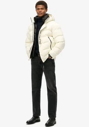 Superdry Steppjacke Hooded City Graphic Puffer Jkt wei