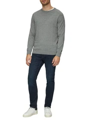 s.Oliver Pullover mit Rundhals und melierter Optik Grau/Dunkelgrau/Hellgrau