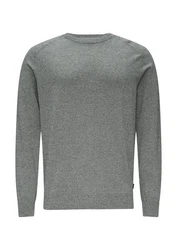 s.Oliver Pullover mit Rundhals und melierter Optik Grau/Dunkelgrau/Hellgrau