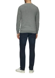 s.Oliver Pullover mit Rundhals und melierter Optik Grau/Dunkelgrau/Hellgrau