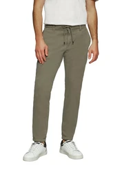 s.Oliver Chinos mit elastischem Bund Khaki/Dunkelgrün
