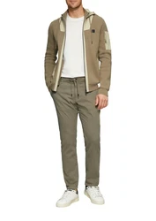 s.Oliver Chinos mit elastischem Bund Khaki/Dunkelgrün