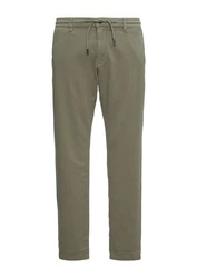 s.Oliver Chinos mit elastischem Bund Khaki/Dunkelgrün