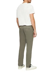 s.Oliver Chinos mit elastischem Bund Khaki/Dunkelgrün