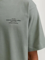 Jack & Jones Rundhalsshirt JPRBLACHAD BRANDING SS CREW NECK TEE Dunkelgrün/Grün