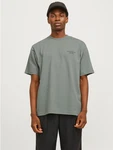 Jack & Jones Rundhalsshirt JPRBLACHAD BRANDING SS CREW NECK TEE Dunkelgrün/Grün