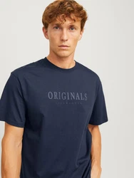 Jack & Jones T-Shirt JORFREDERIKSBERG TEE SS CREW NECK Dunkelblau