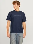 Jack & Jones T-Shirt JORFREDERIKSBERG TEE SS CREW NECK Dunkelblau