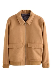 Next Hemdjacke mit Reißverschluss (1-St) Braun/Beige