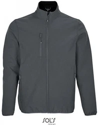 SOLS Mens Falcon Zipped Softshell Jacket Dunkelgrau/Grau/Hellgrau/Dunkelblau