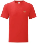 Fruit of the Loom Rundhalsshirt Vintage Small Logo Print Rot/Dunkelrot/Orange