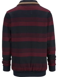 Babista Sweatshirt RAVINO mit Troyerkragen Dunkelrot/Bordeaux/Rot/Dunkelblau