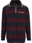 Babista Sweatshirt RAVINO mit Troyerkragen Dunkelrot/Bordeaux/Rot/Dunkelblau
