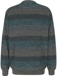 Babista Strickpullover LUNAVEST grau gestreift