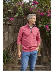 Babista Sweatshirt MODAVERA mit Troyerkragen Rosa/Dunkelrot/Rot