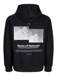 Jack & Jones Sweatshirt Hoodie JCOALPHA Schwarz/Dunkelblau