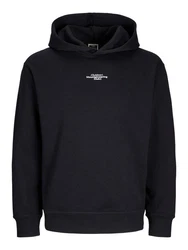 Jack & Jones Sweatshirt Hoodie JCOALPHA Schwarz/Dunkelblau