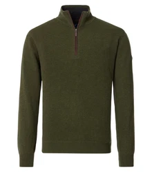 Redmond Strickpullover Troyer Dunkelgrün