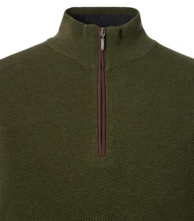Redmond Strickpullover Troyer Dunkelgrün